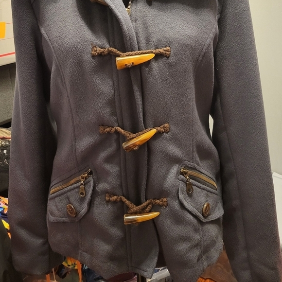 Delia's Hooded Med Parka grey Ihinsulate - Picture 10 of 13